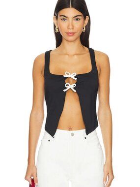 More To Come Natasha Tie Front Top